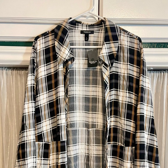 Challis Maxi Shirt Style Kimono - Picture 3 of 5